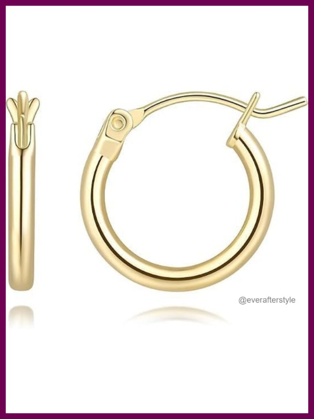 14K Gold Small Huggie Hoop Earrings for Women Hypoallergenic Secure Clasp